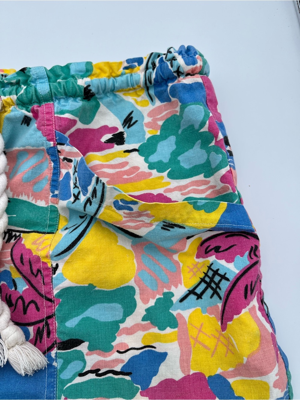 Vintage 80s California Splash Women’s Shorts AOP Beach Palm Tree Retro - Picture 4 of 8